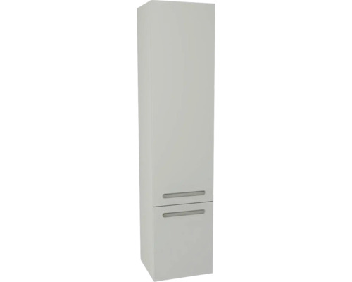 Armoire haute suspendue avec 2 portes Devo Vena 2.0 droite lxhxp 35x150x33 cm pearl grey supermat - poignée fraisée