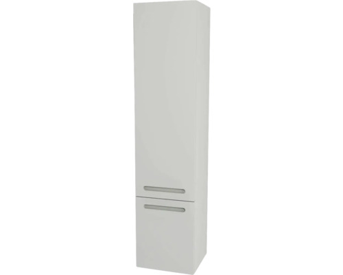 Armoire haute suspendue avec 2 portes Devo Vena 2.0 gauche lxhxp 35x150x33 cm pearl grey supermat - poignée fraisée