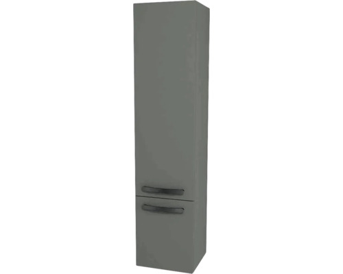 Armoire haute suspendue avec 2 portes Devo Vena 2.0 droite lxhxp 35x150x33 cm classico stone grey - poignée noire