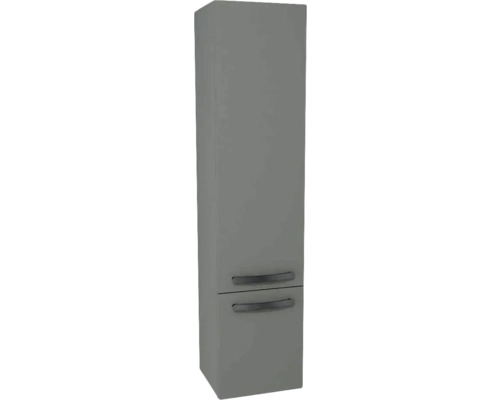 Armoire haute suspendue avec 2 portes Devo Vena 2.0 gauche lxhxp 35x150x33 cm classico stone grey - poignée noire