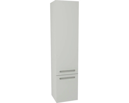 Armoire haute suspendue avec 1 porte et tiroir Devo Vena 2.0 gauche lxhxp 35x150x33 cm pearl grey supermat - poignée fraisée