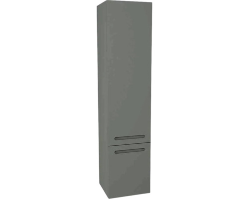 Armoire haute suspendue avec 1 porte et tiroir Devo Vena 2.0 gauche lxhxp 35x150x33 cm classico stone grey - poignée fraisée