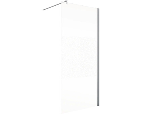 Paroi de douche avec verre décoratif