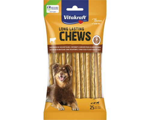 Bâtonnets torsadés à mâcher Vitakraft Chews 12.5 cm 25 pièces Vitakraft Long Lasting Chews, 25 pièces, bâtonnets à mâcher pour chiens