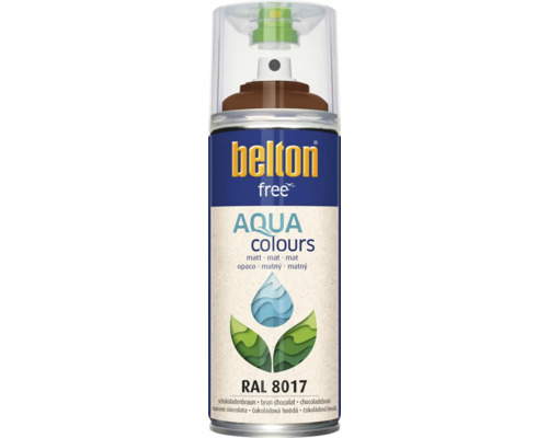 Peinture en bombe aérosol Belton Free PU Ral 8017 brun chocolat mat 400 ml