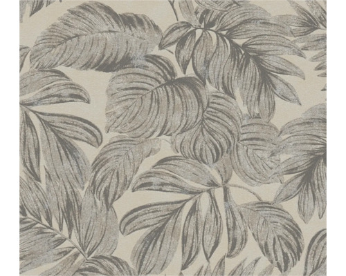 Papier peint intissé 39340-2 Casual Living feuilles gris beige Gros plan d''un papier peint à motif de feuilles