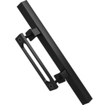 Cuvette de poignée de porte coulissante noire avec fixation