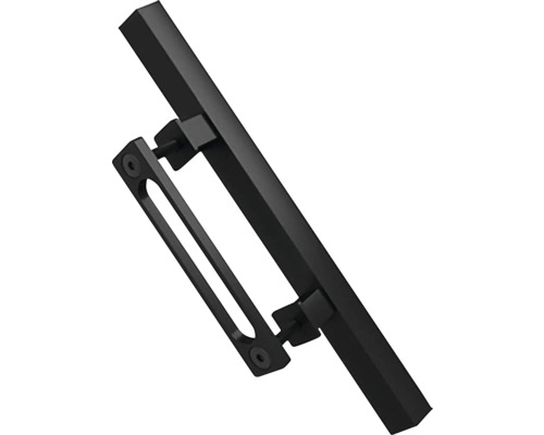 Cuvette de poignée de porte coulissante noire avec fixation
