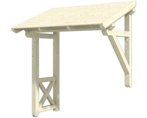 Holzüberdachung für den Hauseingang