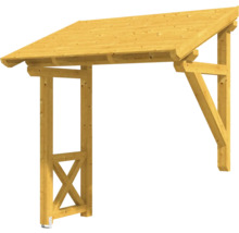 Holz Vordach mit dekorativem Querbalken