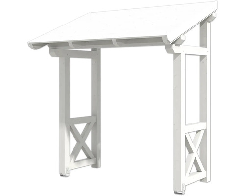 Gartenbogen aus Holz mit Dach