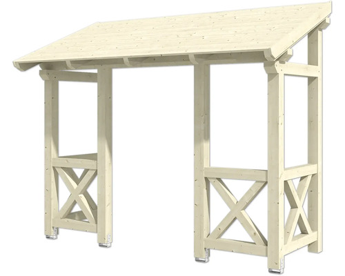 Holzpergola mit Dach für den Garten