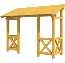 Holzeingang mit Dach für den Garten
