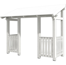 Weisse Gartenlaube aus Holz