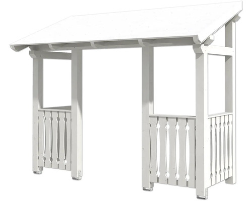 Weisse Gartenlaube aus Holz