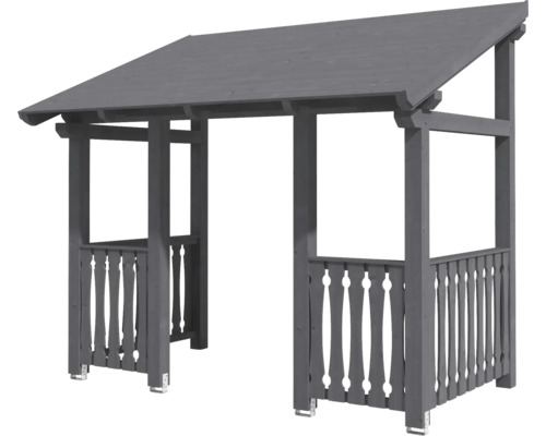 Holz Pavillon mit Dach und Geländer