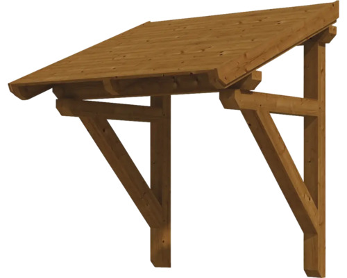 Holz-Vordachkonstruktion mit Dach