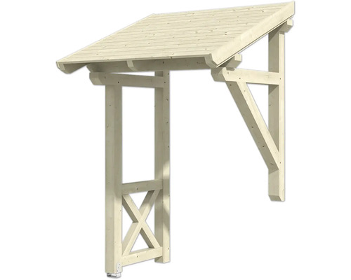 Holzüberdachung für den Eingangsbereich