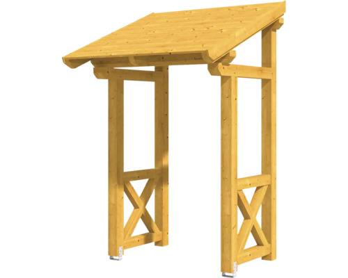 Holzpforte mit Dach