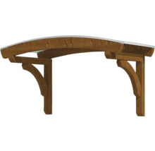 Holzcarport mit geschwungenem Dach