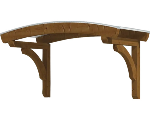 Holzcarport mit geschwungenem Dach