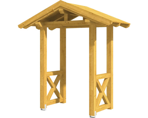 Holzbogen mit Dach für den Garten