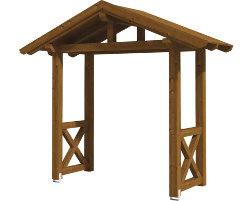 Holzbogen mit Dach für den Garten