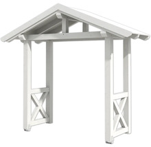 Weißer Holzbogen für den Garten