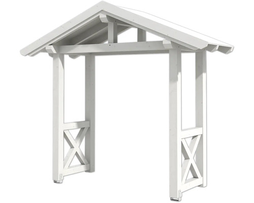 Weißer Holzbogen für den Garten