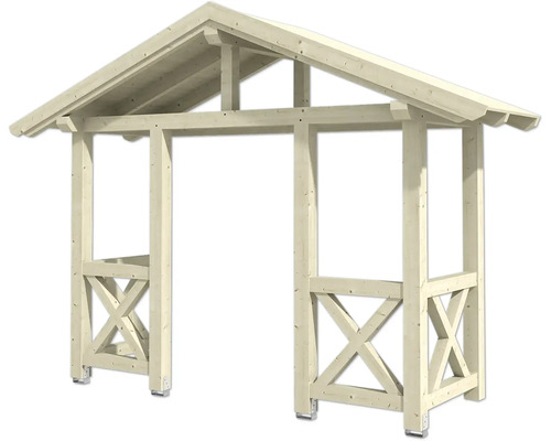 Holzpavillon mit Dach und offenem Design
