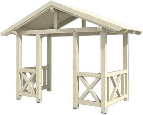 Holzpavillon mit Satteldach für den Garten