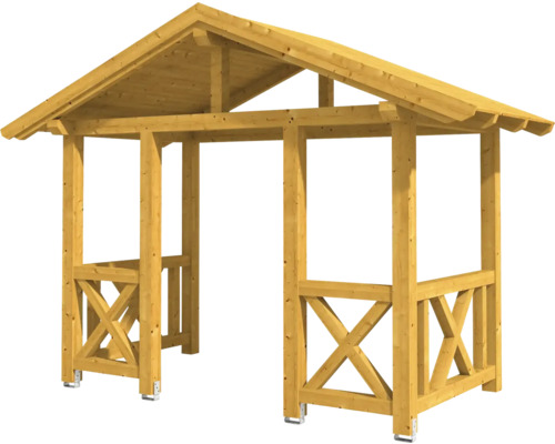 Holzpavillon mit Satteldach für den Garten