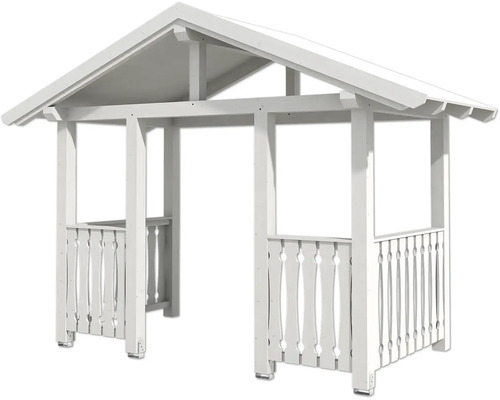 Weisser Holzpavillon für den Garten