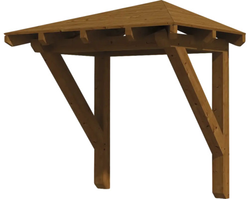 Auvent de porte d''entrée en bois