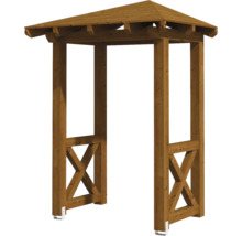 Holzbogen mit Dach für den Garten