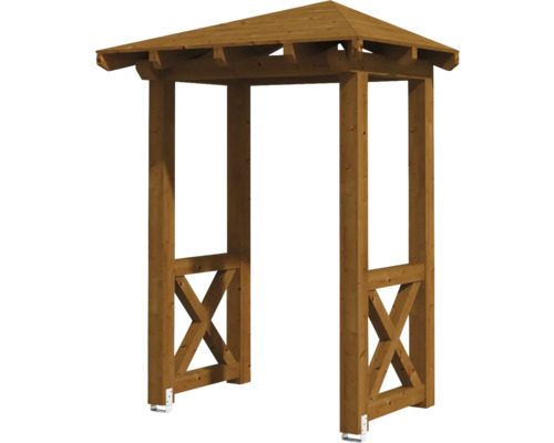 Holzbogen mit Dach für den Garten