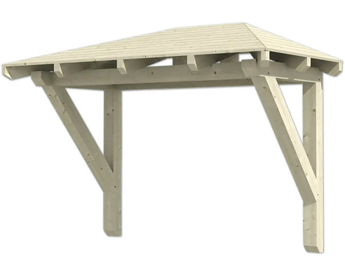 Holz-Vordach mit Dach