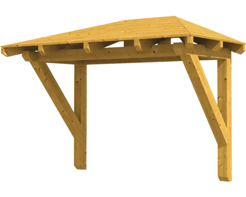 Holzcarport mit Satteldach für den Aussenbereich