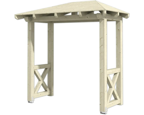 Holzbogen mit Dach für den Garten