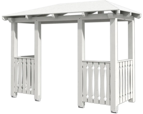 Weiße Holzpergola für den Garten