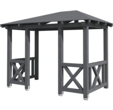 Grauer Pavillon aus Holz für den Garten