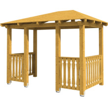 Holz Pavillon mit Geländer
