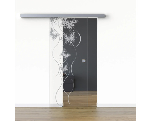 Pertura Glasschiebetür Komplettset Glera Butterfly 01 1025x2050 mm Links inkl. Beschlag Selir Aluminium Edelstahloptik,Griffmuschel Pertura Glasschiebetür Komplettset Glera Butterfly 01 1025x2050 mm Links inkl. Beschlag Selir Aluminium Edelstahloptik,Griffmuschel