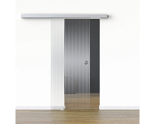 Pertura Glasschiebetür Komplettset Glera Ripple 01 1025x2050 mm Links inkl. Beschlag Selir Aluminium natur,Griffmuschel Pertura Glasschiebetür Komplettset Glera Ripple 01 1025x2050 mm Links inkl. Beschlag Selir Aluminium natur,Griffmuschel