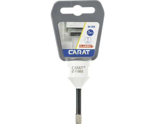Carat Foret de séchage EHSC Classic Ø 6 mm M14 Foret à carrelage Carat, diamètre six millimètres