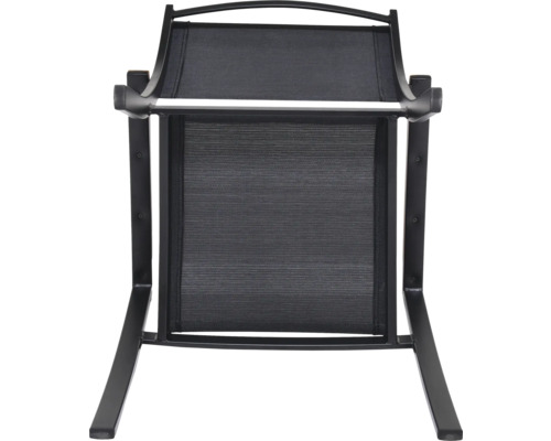 Fauteuil de jardin avec cadre métallique et revêtement textile