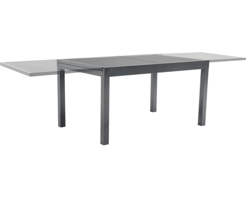 Table de jardin extensible avec plateau et cadre en métal