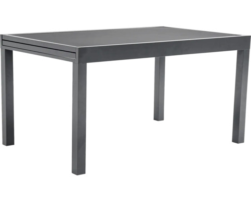 Table de jardin rectangulaire avec cadre en métal et plateau de table