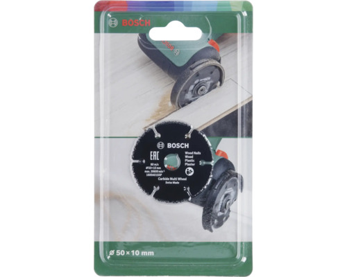 Bosch Multi Wheel aus Karbid, 50 x 10 Millimeter, zum Schneiden von Holz, Kunststoff und Gips
