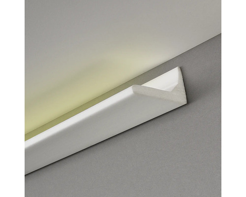 Corniche décorative pour éclairage indirect sur mur et plafond